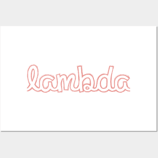 lambda Cursive Greek Letter Posters and Art